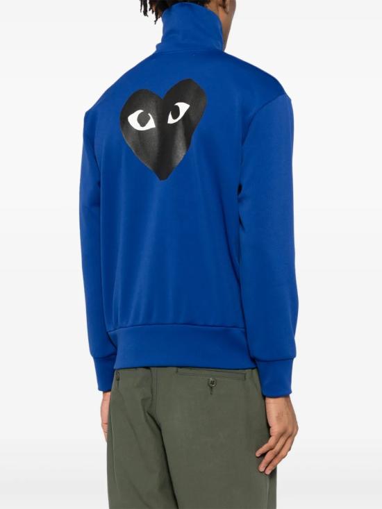 25FW 꼼데가르송 블랙 하트 와펜 트랙 자켓 AX T256 051 Blue - COMME DES GARCONS