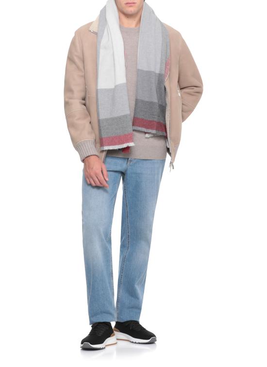 25FW 브루넬로 쿠치넬리 머플러/스카프 MSC666AG CTH57 Grey - BRUNELLO CUCINELLI
