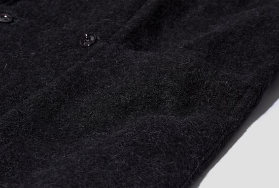 25FW 르메르 자켓 펠트 울 재킷 - 소프트 울 알파카 CO1148 LF504 블랙 - LEMAIRE