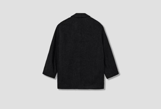 25FW 르메르 자켓 펠트 울 재킷 - 소프트 울 알파카 CO1148 LF504 블랙 - LEMAIRE