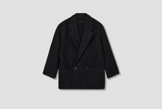 25FW 르메르 자켓 펠트 울 재킷 - 소프트 울 알파카 CO1148 LF504 블랙