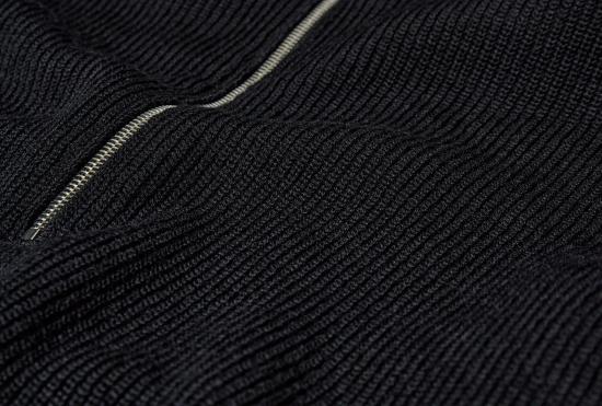 25FW 르메르 터틀넥 하프 지퍼 스웨터 - 버진 울 TO1439 LK1042 블랙 - LEMAIRE