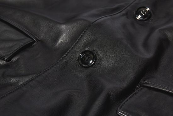 25FW 르메르 가죽 자켓 가죽 SB 재킷 - 나파 램 OW1184 LL0142 블랙 - LEMAIRE