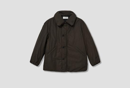 25FW 르메르 자켓 퍼퍼 블루종 - 발수 폴리아미드 리넨 코튼 OW1164 LF1019 다크 브라운