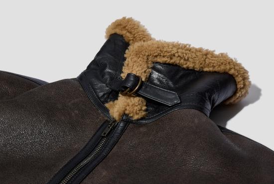 25FW 르메르 가죽 자켓 시어링 코트 - 시어링 CO1140 LL0092 브라운 - LEMAIRE