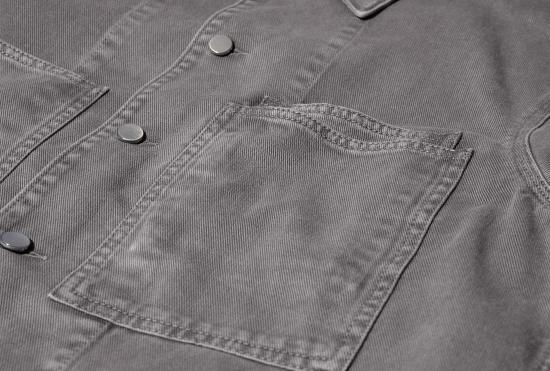 25FW 르메르 자켓 작업복 오버셔츠 - 가먼트 다이드 스노우 미디엄 데님 OV1024 LD1063 그레이 - LEMAIRE