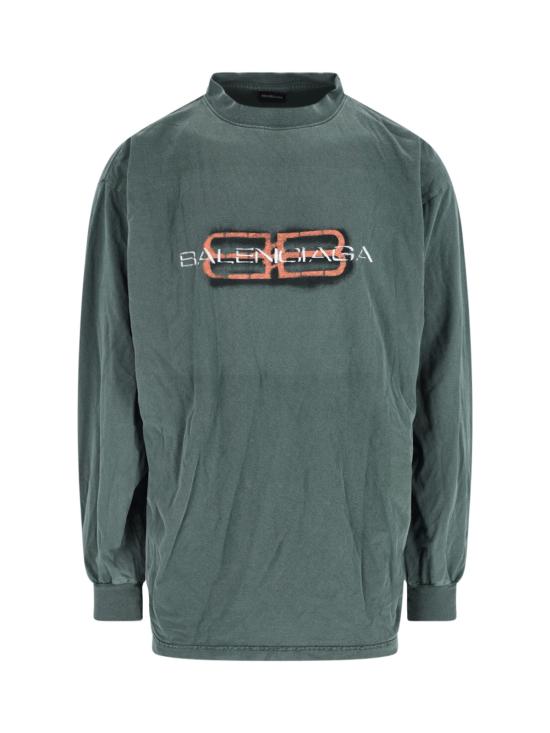 25FW 발렌시아가 BB아이콘 긴팔 티셔츠 850404 TTVD6 3004 Green