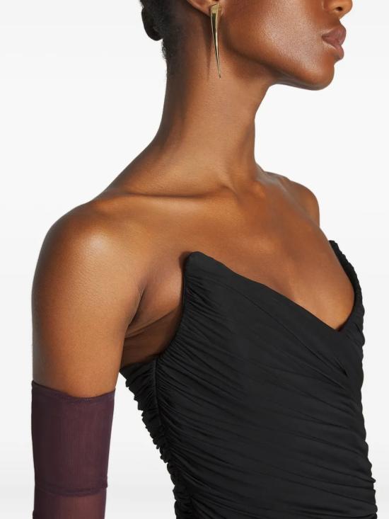 25FW 뮈글러 숏 원피스 25F3RO176460111999 Black - MUGLER