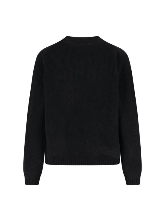 25FW 메종키츠네 드레스드 폭스 인타르시아 울 점퍼 PW00812KH0002 P199 Black - MAISON KITSUNE