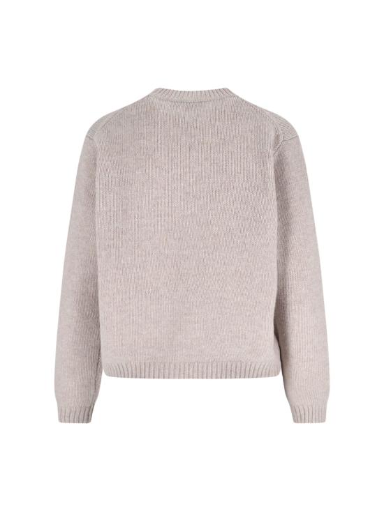 25FW 메종키츠네 드레스드 폭스 인타르시아 울 점퍼 PW00812KH0002 0382 Beige - MAISON KITSUNE