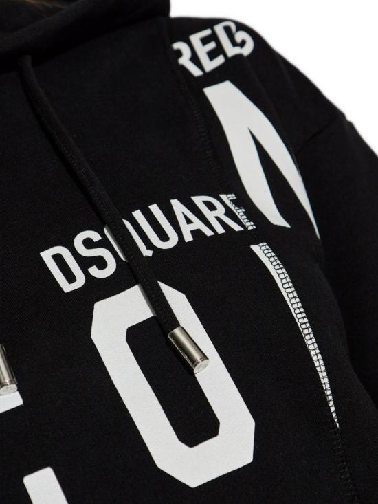 25FW 디스퀘어드2 후드 티셔츠 S73GU0106 DTJ014962 Black - DSQUARED2