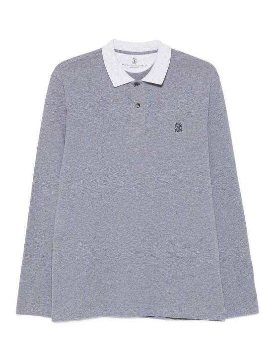 25FW 브루넬로 쿠치넬리 폴로 티셔츠 M0B138791GCU263 Grey