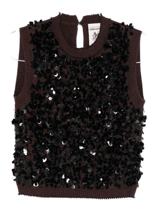 25FW 세미쿠튀르 민소매 티셔츠 Y5WD25U890 Brown