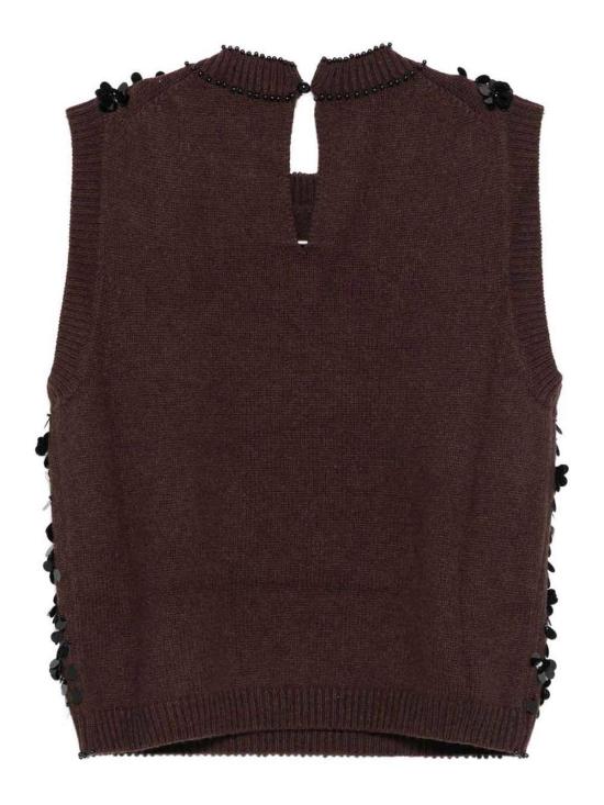 25FW 세미쿠튀르 민소매 티셔츠 Y5WD25U890 Brown - SEMI-COUTURE