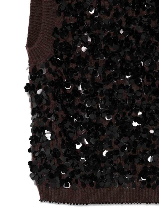 25FW 세미쿠튀르 민소매 티셔츠 Y5WD25U890 Brown - SEMI-COUTURE