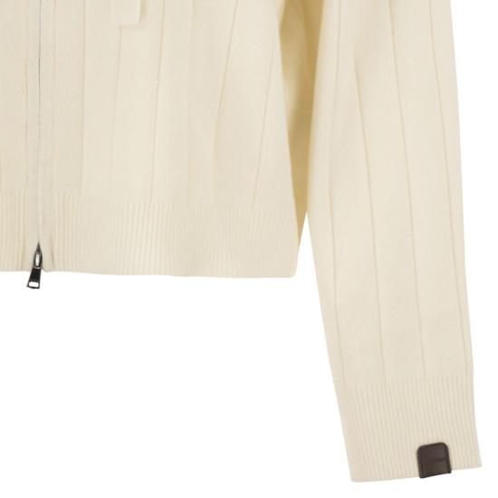25FW 막스마라 루비에라 지퍼 니트 가디건 2521346029600 WHITE - MAX MARA
