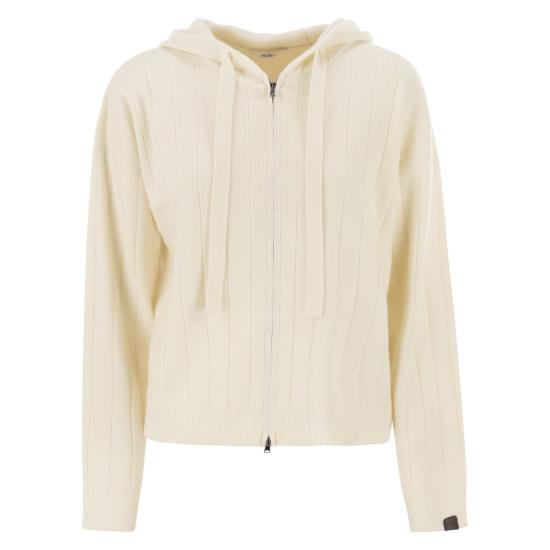 25FW 막스마라 루비에라 지퍼 니트 가디건 2521346029600 WHITE