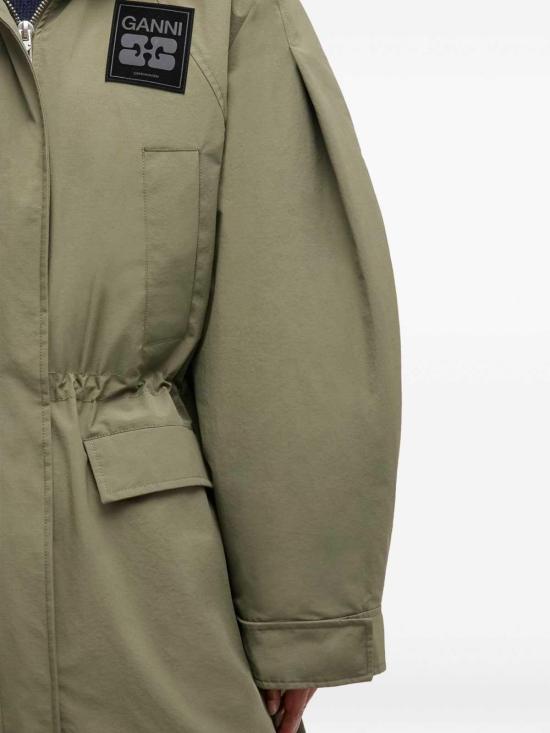  가니 오버사이즈 3중 레이어 파카 코트 W1013861 Green - GANNI