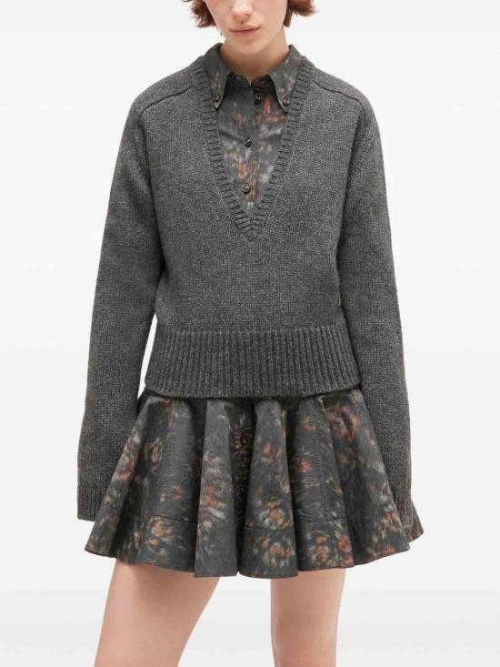  가니 탑 K2629252 Grey - GANNI