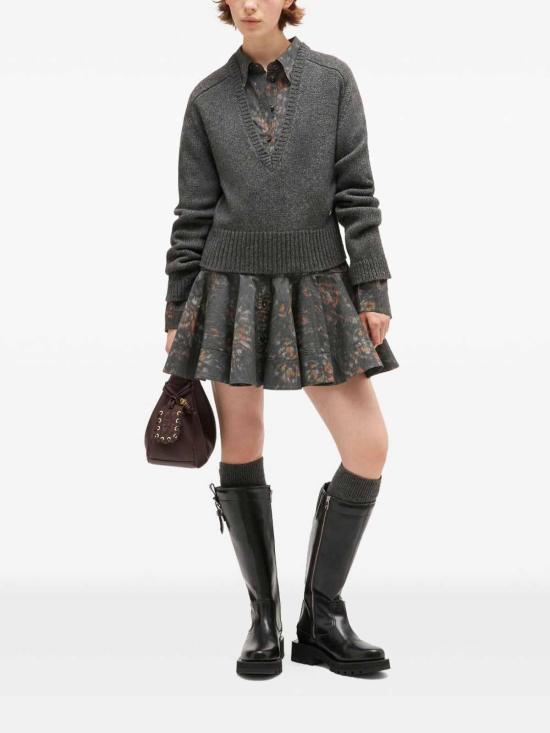  가니 탑 K2629252 Grey - GANNI