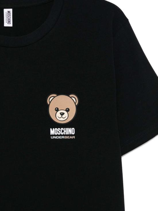  모스키노 반팔 티셔츠 070144100555 Black - MOSCHINO