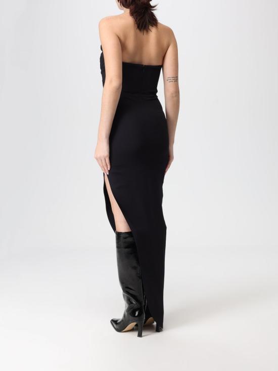 25FW 아멘쿠튀르 롱 원피스 AMW25507W25015 009 Black - AMEN COUTURE