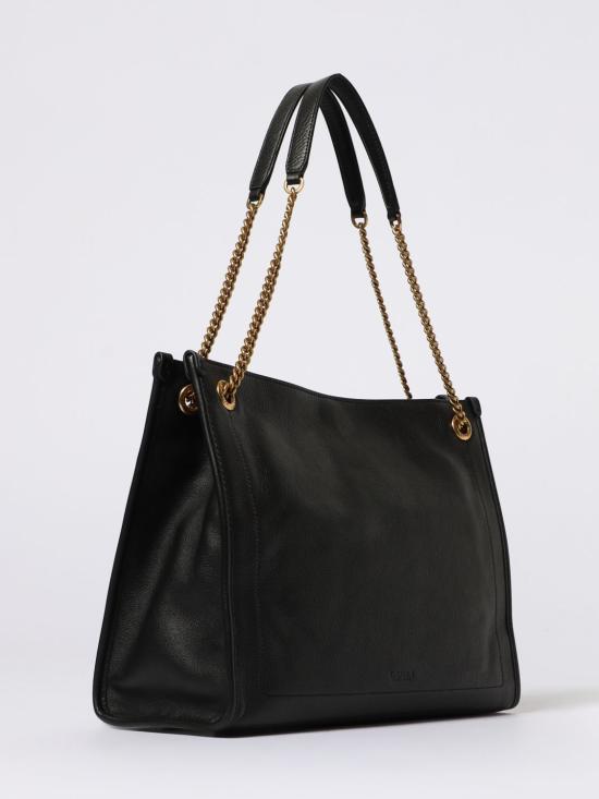 25FW 랄프 로렌 라지 쇼퍼백 431969352 002 Black - RALPH LAUREN