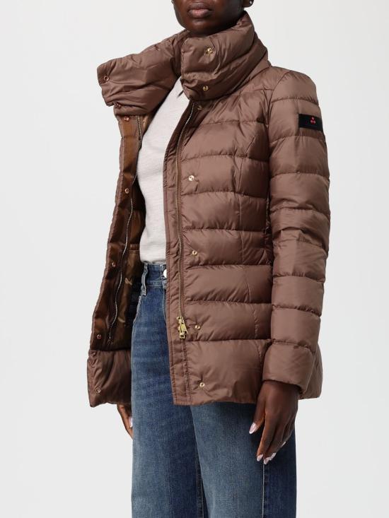25FW 페트레이 플래그스태프 MQN 03 하이칼라 숏 다운 재킷 PED545501181967 894 Brown - PEUTEREY