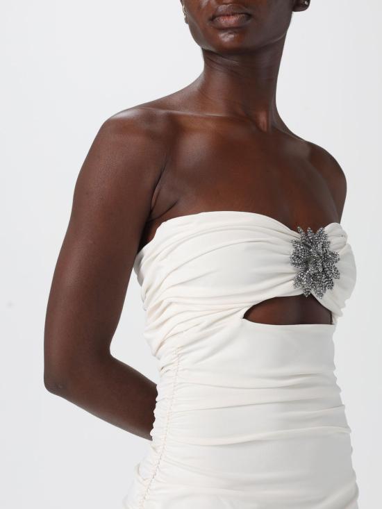 25FW 아멘쿠튀르 롱 원피스 AMW25517W25012 C47 White - AMEN COUTURE