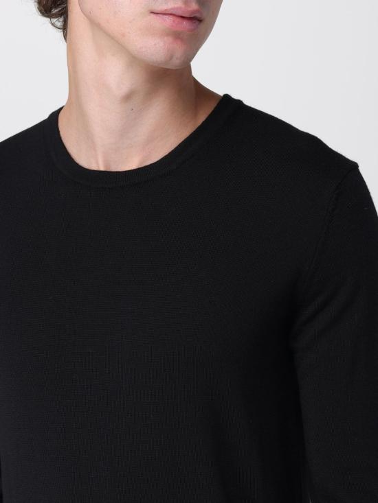 25FW 휴고보스 버진 울 니트웨어 니트 스웨터 50476832 001 Black - HUGO BOSS