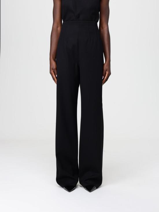 25FW 막스마라 스트레이트 팬츠 2521136024600 002 Black