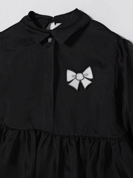 25FW [키즈] 시모네타 원피스 SX1A40O0009 930 Black - SIMONETTA