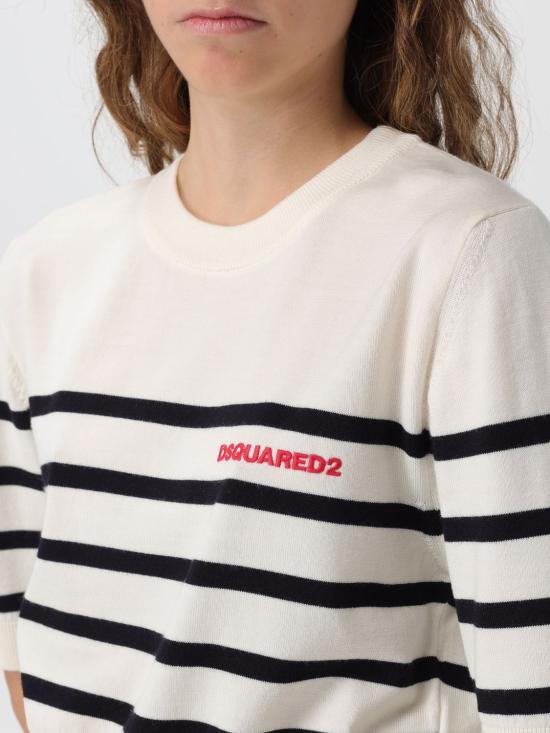 25FW 디스퀘어드2 스웨터 S75HA1393D13153 961 White - DSQUARED2