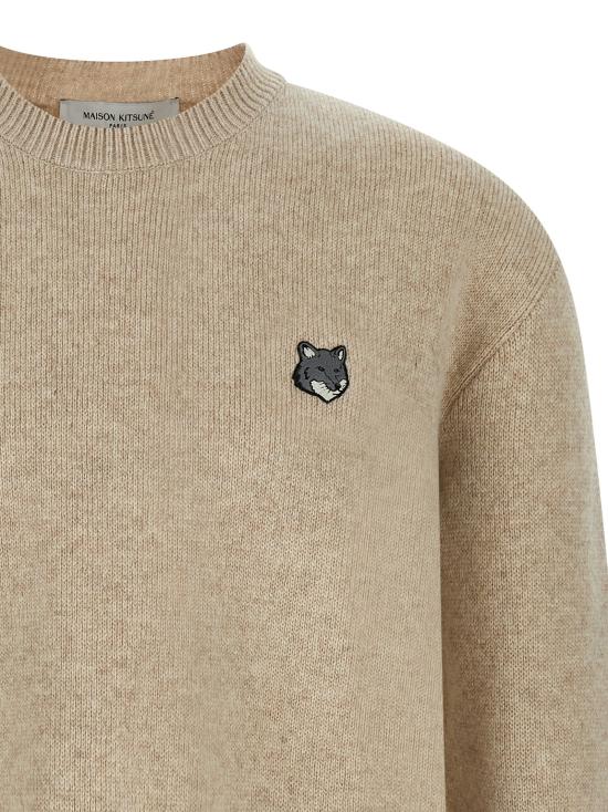 25FW 메종키츠네 FOX HEAD 폭스 헤드 밀라노 램스울 스웨터 PM00817KT11800335 - MAISON KITSUNE