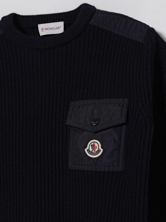 25FW [키즈] 몽클레어 풀오버 9C00010M1241 742 Navy - MONCLER