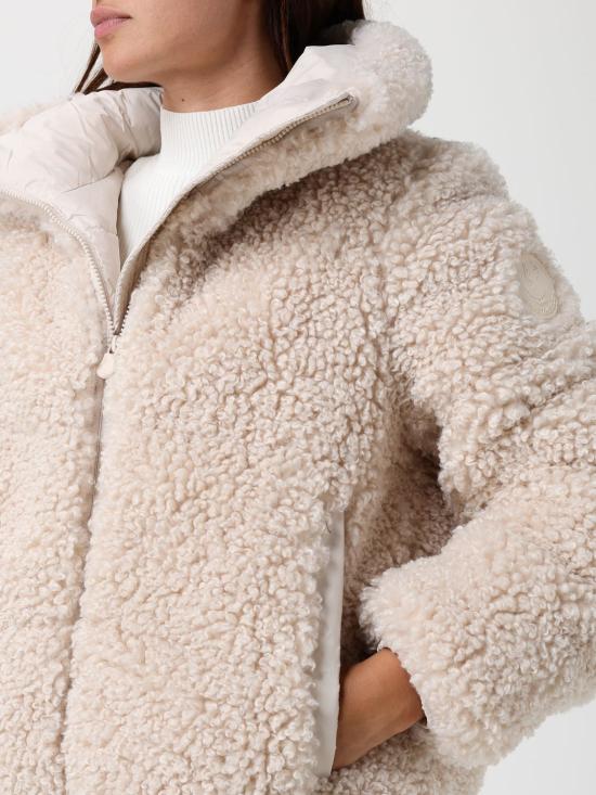 25FW 세이브더덕 Kennie 케니 페이크 퍼 푸퍼 자켓 D31990WCURL21 40034 Ivory - SAVE THE DUCK