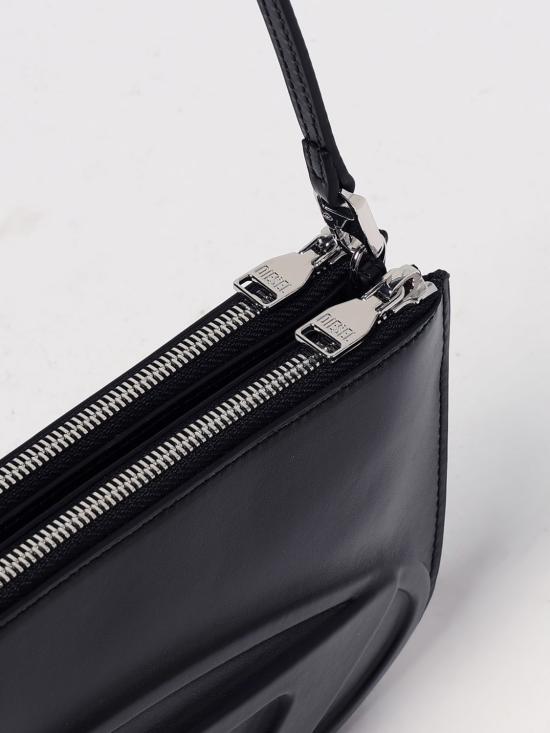 26SS 디젤 1DR 트윈-더블-파우치 프린티드 레더 숄더백 X10330PR818 T8013 Black - DIESEL