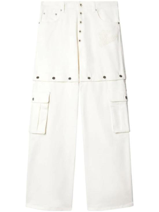  오프화이트 스트레이트 팬츠 OMYA183S24DEN001 0202 WHITE