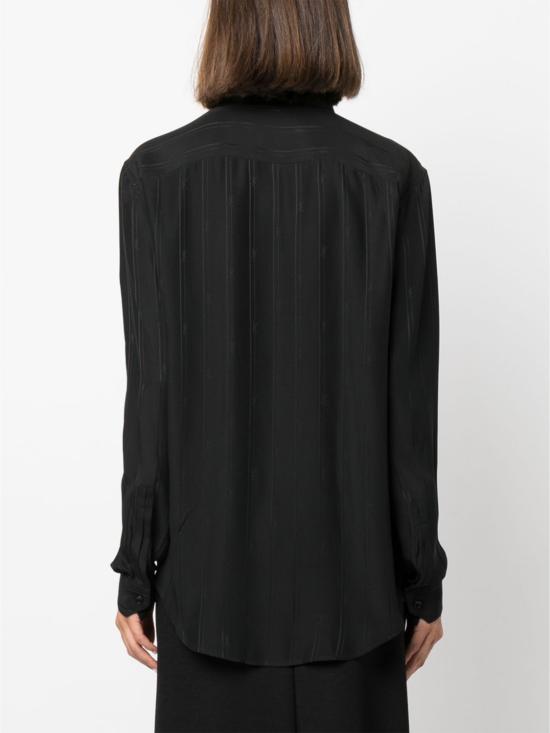 25FW 생로랑 셔츠 758125Y6H39 1000 BLACK - SAINT LAURENT