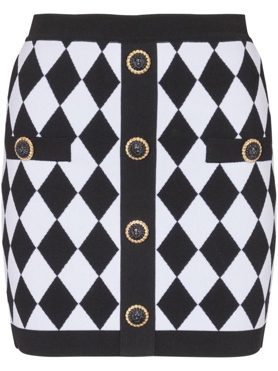 24FW 발망 숏 스커트 DF1LB292KG66 EAB BLACK