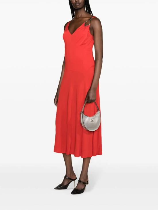  랑방 미디 원피스 RWDR00074893P24 340 RED - LANVIN