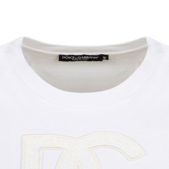 25FW 돌체앤가바나 반팔 티셔츠 F8M68ZGDB9O W0800 WHITE - DOLCE & GABBANA