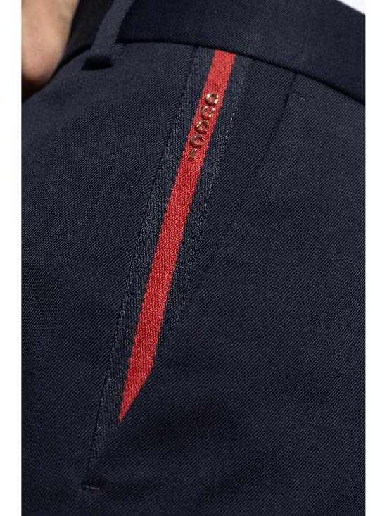 25FW 구찌 웹 디테일 코튼 개버딘 팬츠 794410ZABPQ 4020 BLUE - GUCCI