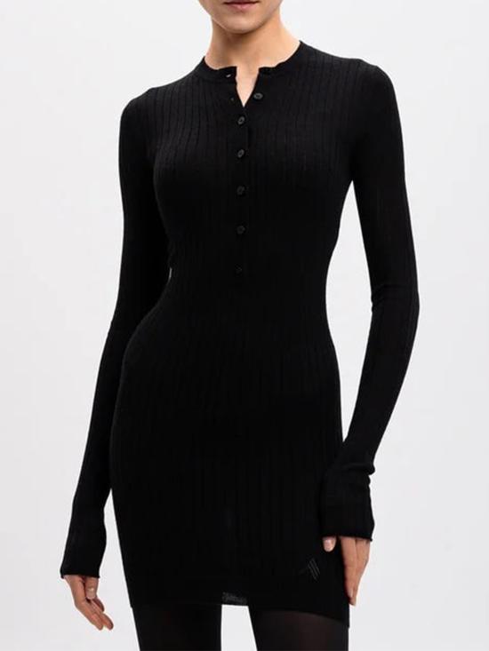 25SS 디 아티코 미디 원피스 250WCA00348KWS006AA 100 BLACK - THE ATTICO