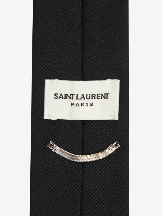 26FW 생로랑 넥타이 7200953Y043 1000 BLACK - SAINT LAURENT