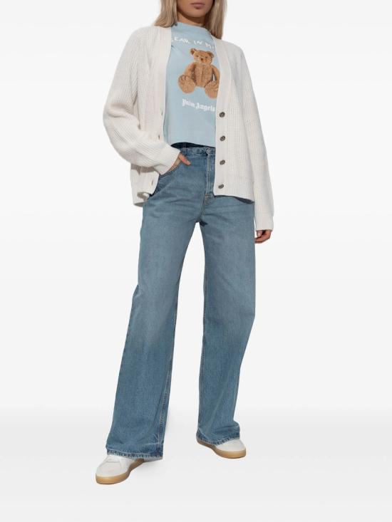 25FW 팜앤젤스 가디건 PWHB045F25KNI001 0330 WHITE - PALM ANGELS