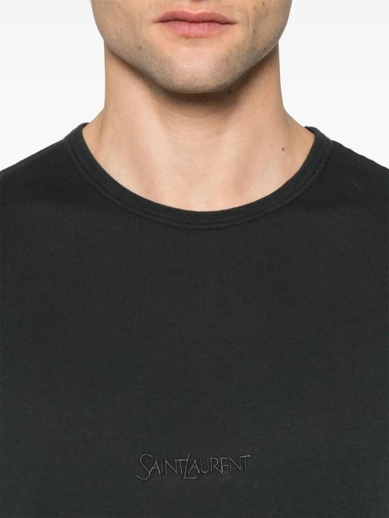 26FW 생로랑 반팔 티셔츠 818535YBHD2 1025 BLACK - SAINT LAURENT