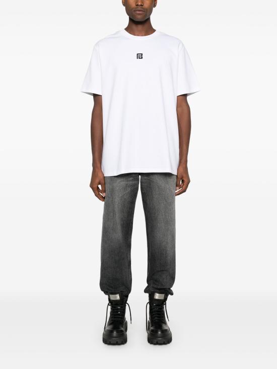 26SS 발망 반팔 티셔츠 EH1EG010BC87 GAB WHITE - BALMAIN