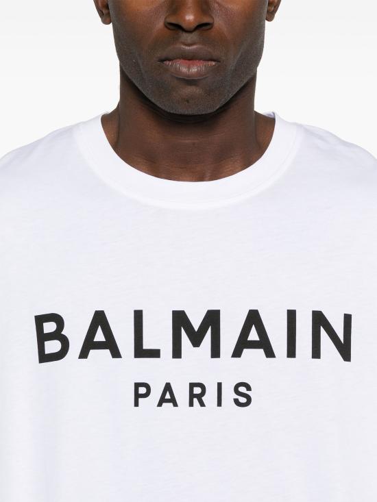 26SS 발망 반팔 티셔츠 EH1EG010BB73 GAB WHITE - BALMAIN