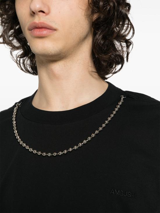  엠부시 반팔 티셔츠 BMAA001S24JER001 1010 BLACK - AMBUSH
